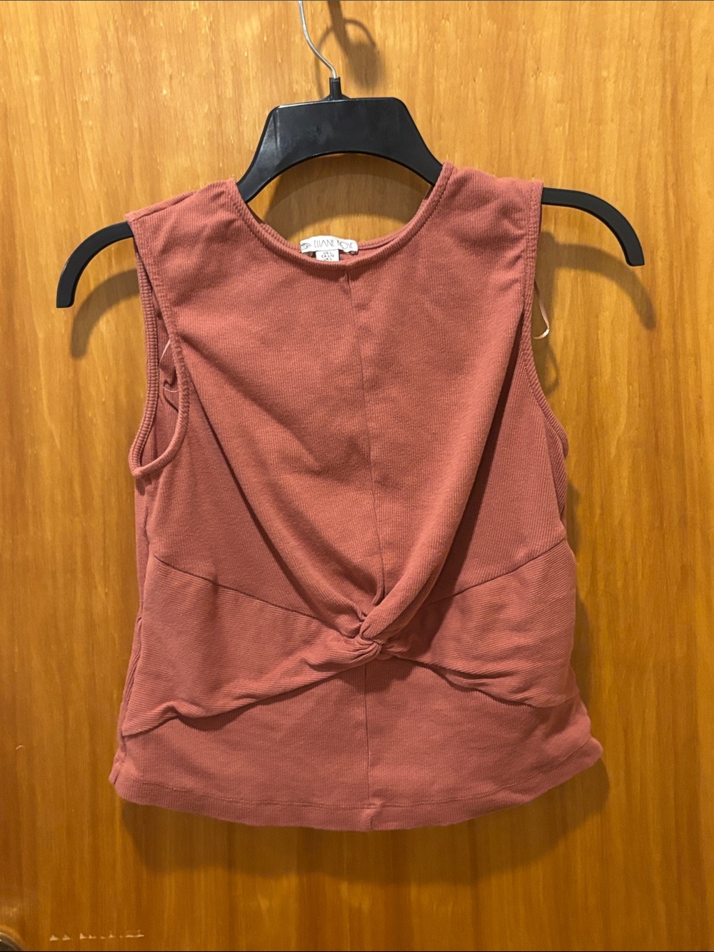 ⭐ 3 for $15 Eliana Rose Clay Rose Twist-Front Sleeveless Tank